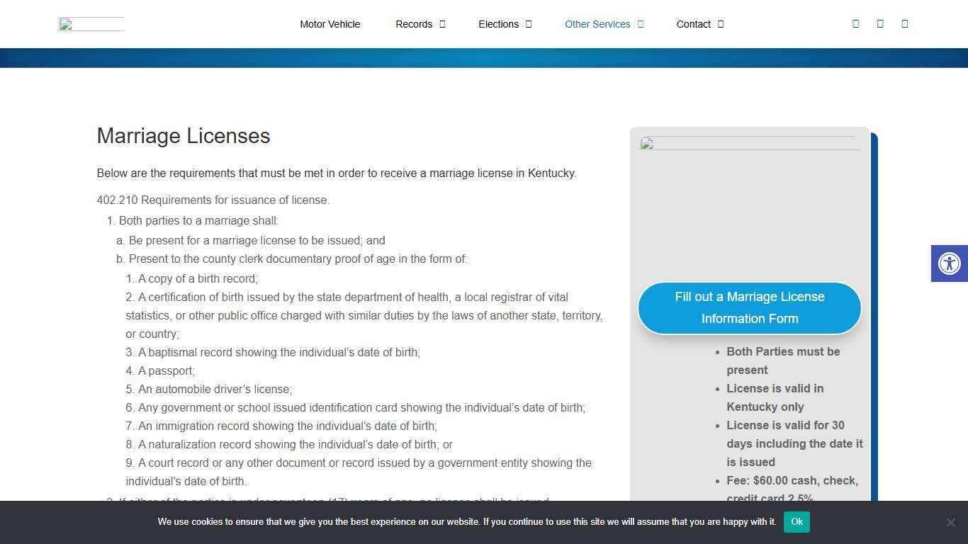 Marriage License - Grant County Clerk